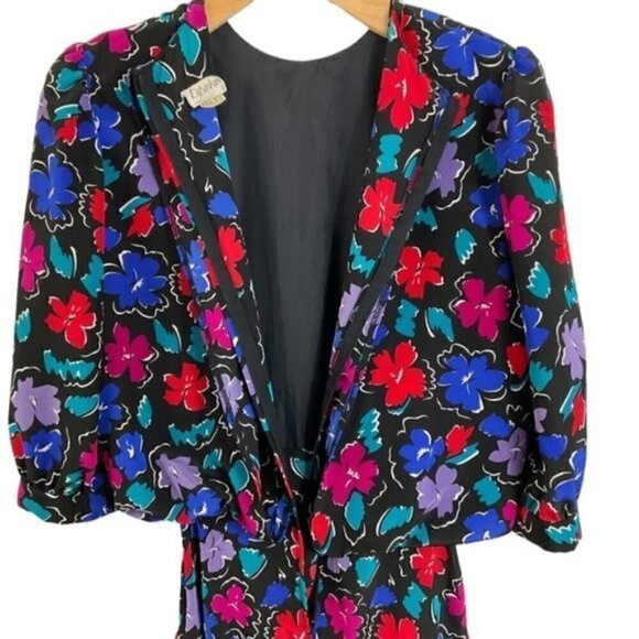 Debenhams Floral colorful half sleeve dress size 8 / uk12 Gorgeous Colorful - Picture 12 of 16